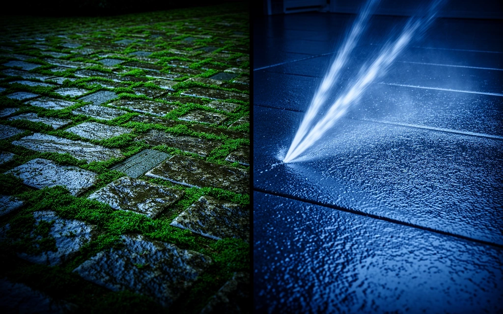 Before and after precision cleaning result