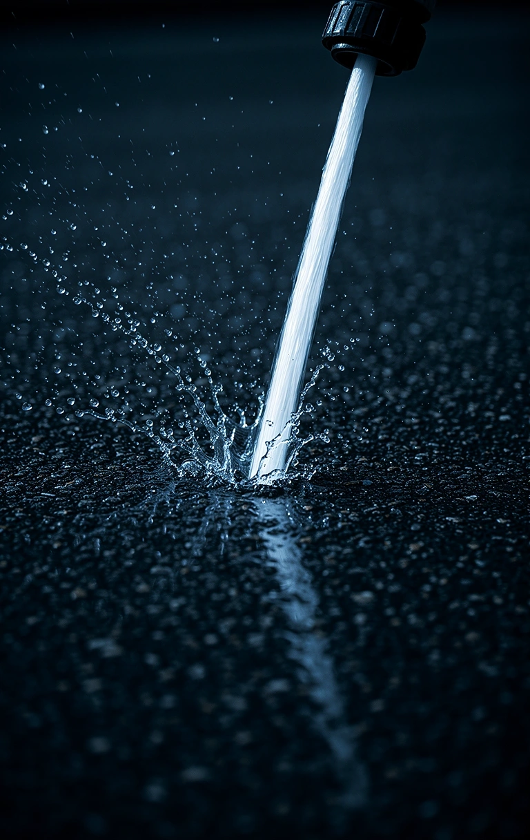 High pressure cleaning in action